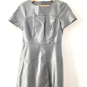 Pleather Black Skater Dress